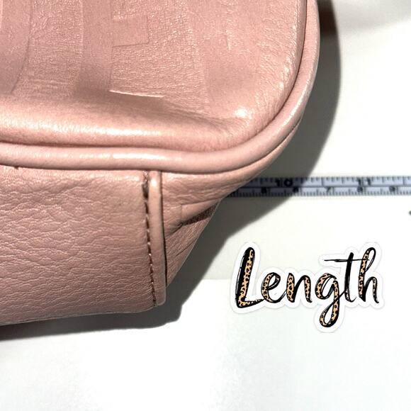 Steve Madden Womens Mini Backpack Blush Pink Leather Embossed Gold Tone Hardware - Picture 7 of 9